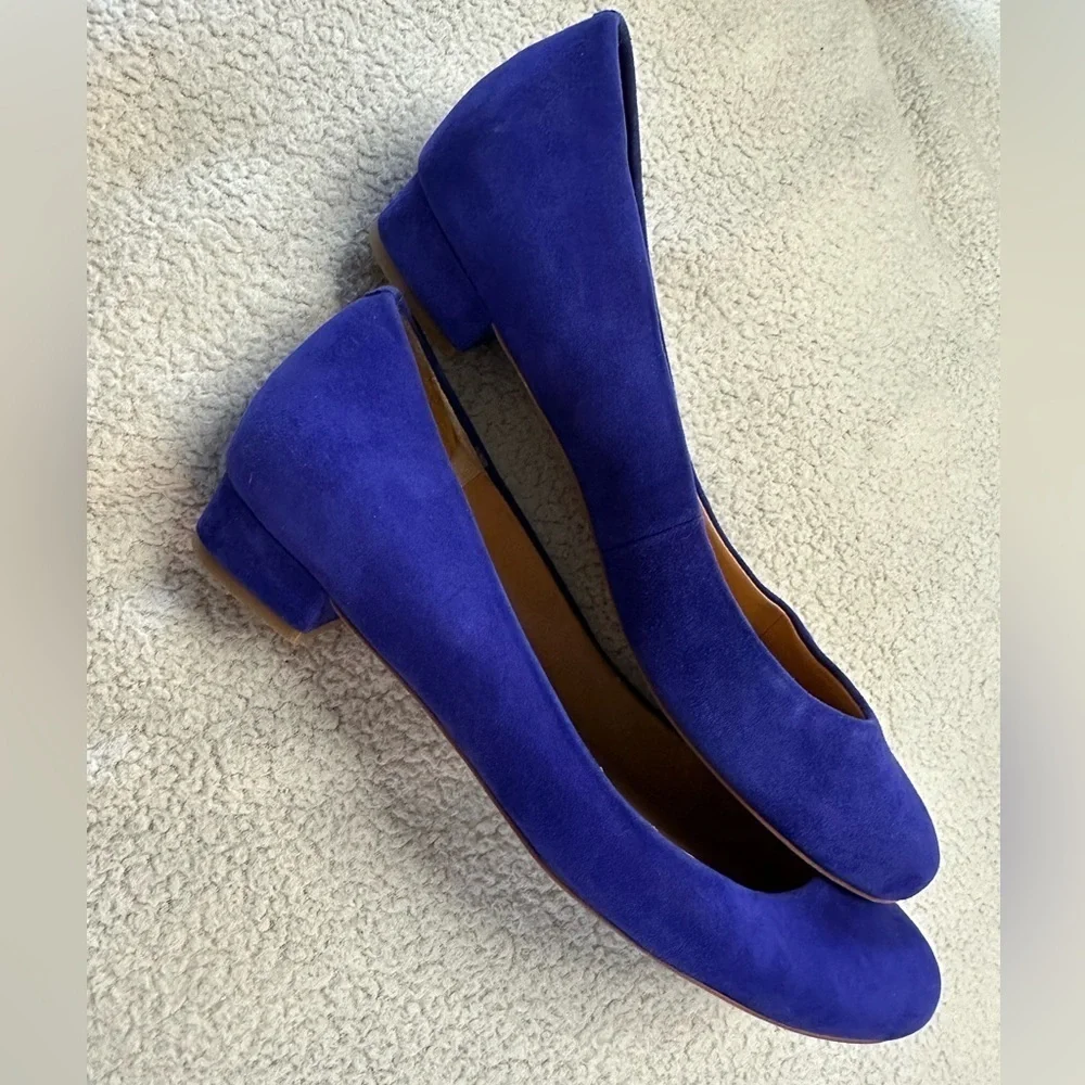 J. Crew Cobalt Blue Suede Ballet Flats